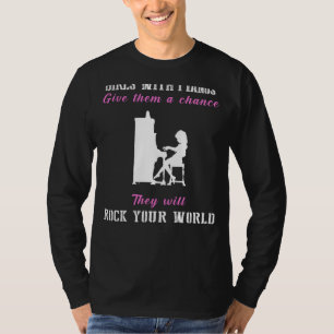 T-shirt Mots clés de l'autonomisation : Filles avec Pianos