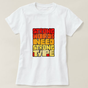 T-shirt Mots Dessinés À La Main Mots Forts Mots Nécessiten