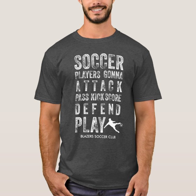T-shirt Mots du football affligés par cru frais (Devant)