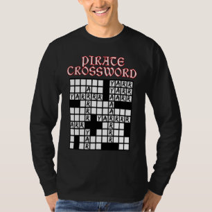 T-shirt Mots Fléchés Crossword  Pirate Cruciverbalis énigm