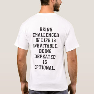 T-shirt Mots Inspirants - Défi contre Défaite