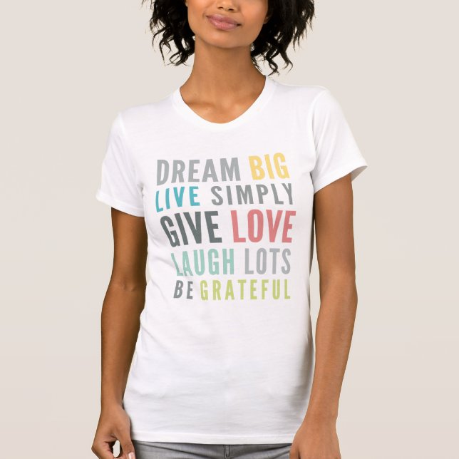 T-shirt MOTS MOTIVÉS À AIMER PAR LA typographie moderne (Devant)