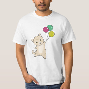 T-shirt Mouches De Chat Avec Ballons Pour Descendre Des Ch