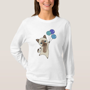 T-shirt Mouches De Chat Avec Ballons Pour Descendre Des Ch