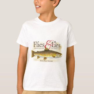 T-shirt Mouches et truite Brown de mensonges