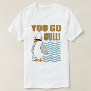 T-shirt Mouette de moustache vous allez mouette