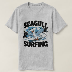 T-shirt Mouette surfeuse d'hiver, Mouette surfant, Mouette