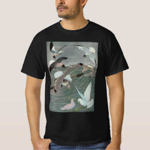 T-shirt Mouettes au-dessus des vagues océaniques par Louis