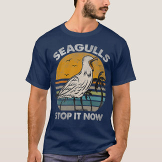 T-shirt Mouettes Oiseaux Amoureux Arrêtez-Le Maintenant