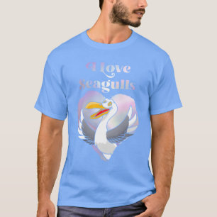 T-shirt Mouettes Oiseaux Amoureux I love mouettes Amateurs