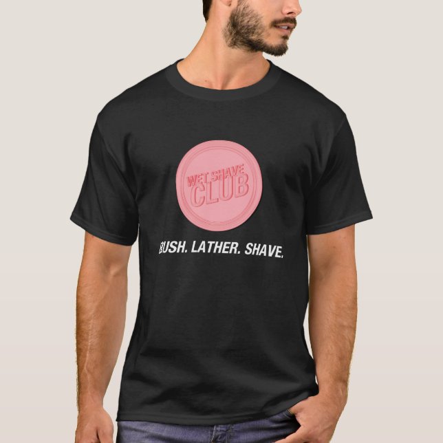 T-shirt Mouillez le club de rasage - obscurité (Devant)