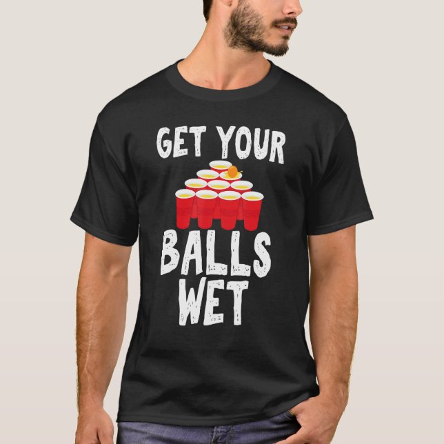 T-shirt Mouillez vos boules Drôle pour les amateurs de Bee (Devant)