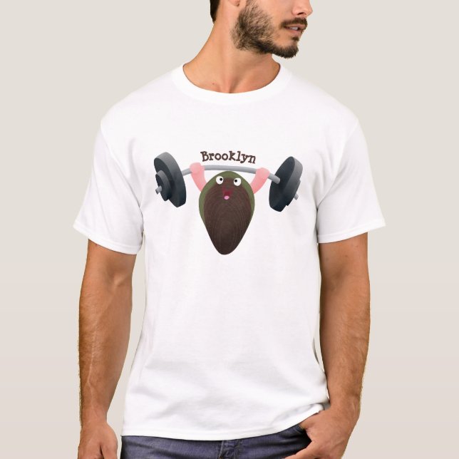 T-shirt Moule amusante travaillant sur l'illustration de d (Devant)
