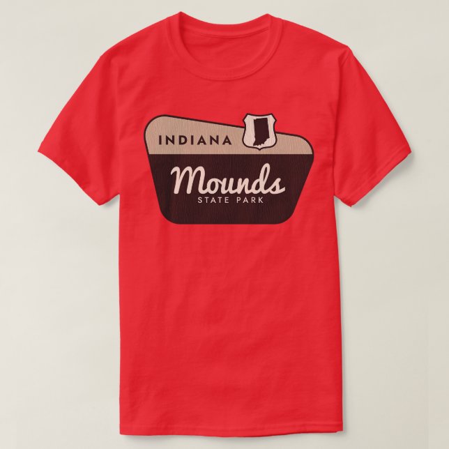 T-shirt Mounds State Park Affiche de bienvenue Indiana (Design devant)