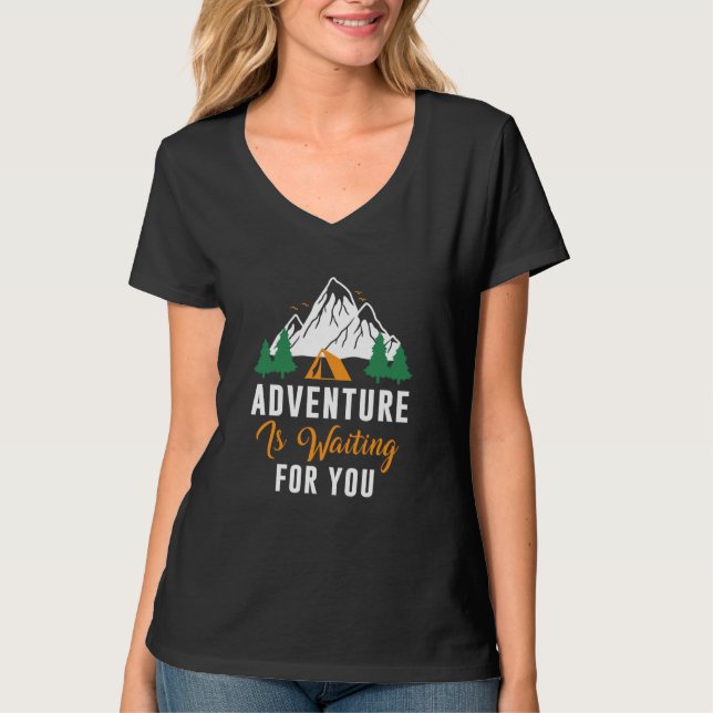 T-shirt Mountain and Forest Scene Silhouette  119 (Devant)