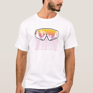 T-shirt Mountain Bike Retro Mtb Downhill Biking Goggings B