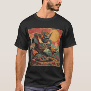 T-shirt Mountain DJ Mecha — Platine Vintage Altérée Po