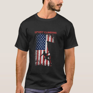 T-shirt Mountain Escalade Sports Retro American Flag USA A