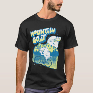 T-shirt Mountain Goat Funny Mountain Biking Goat Biker Vin