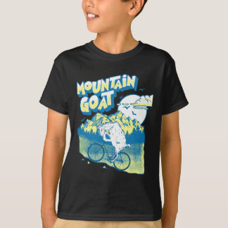 T-shirt Mountain Goat Funny Mountain Biking Goat Biker Vin