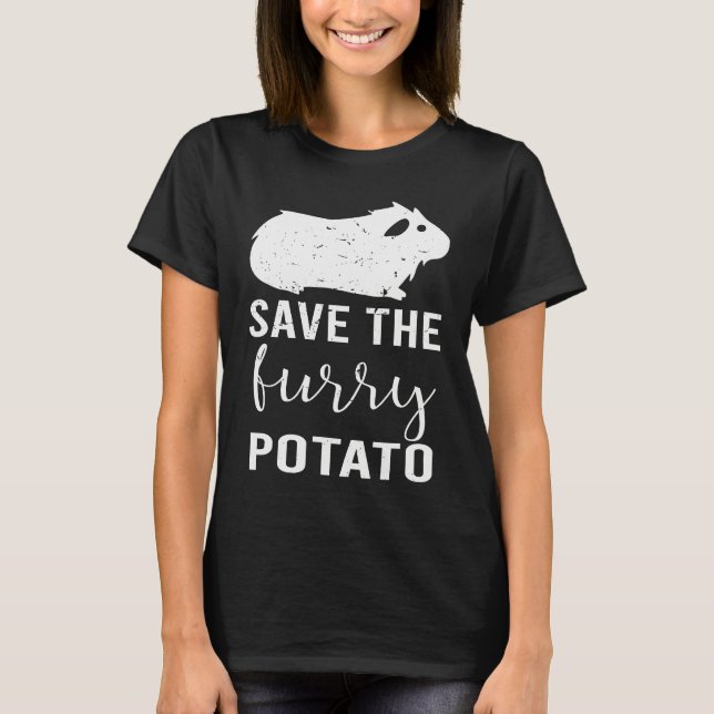 T-shirt Mountain Guinea Pig Save The Furry Potato (Devant)