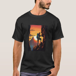 T-shirt Mountain Hiker Papa Rock Escalade Mountain Adventu