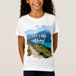 T-Shirt Mountain Lake Let's Go Randonnée