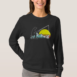 T-shirt Mountain Retro Walleye Fishing Pêcheur Vintage 7