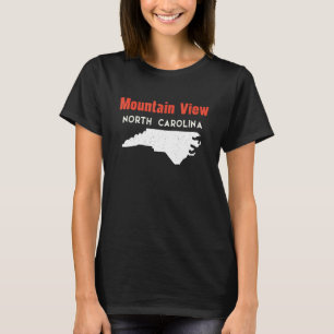 T-shirt Mountain View et Bayshore North Carolina USA Stat