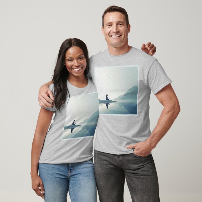 T-shirt Mountain Zen Conception pacifique de méditation (Unisexe)