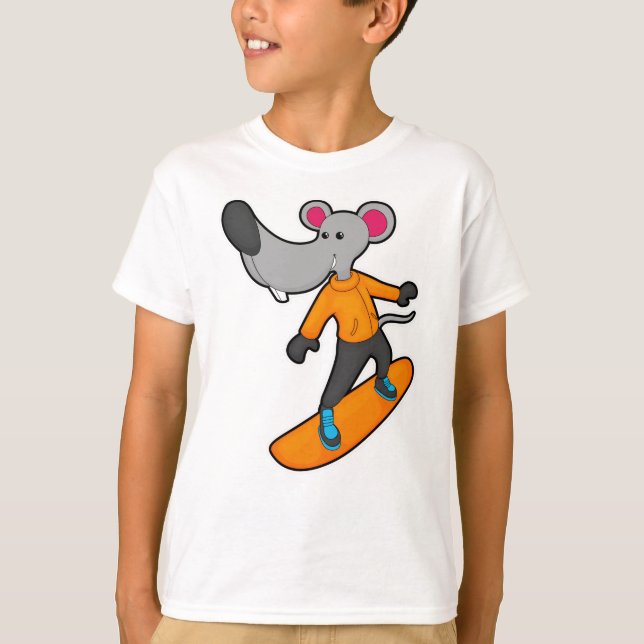 T-shirt Mouse as Snowboarder (Devant)