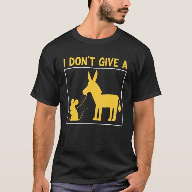 T-shirt mouse walking a donkey i don't give rats 1 (Devant)