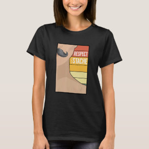 T-shirt Moustache Beard Goatee Retro Arboré Humour Dit