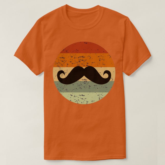T-shirt Moustache Beard Retro 3 (Design devant)