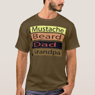T-shirt Moustache Beauté papa grand-père