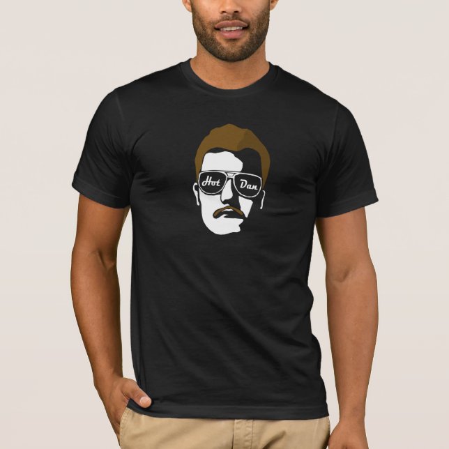 T-shirt Moustache chaude du DJ Dan chaud - original (Devant)