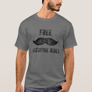 T-shirt Moustache Circule Drôle Moustache Vintage Distress
