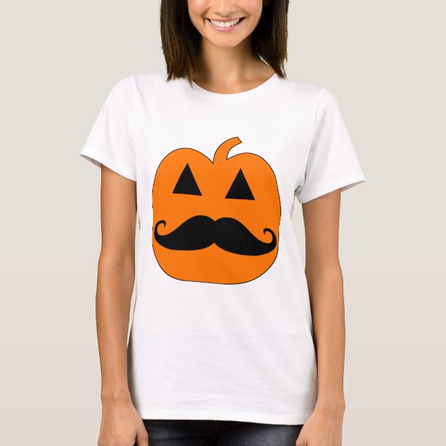 T-shirt Moustache de Jack-o'-lantern (Devant)