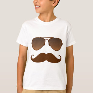 T-shirt Moustache de lunettes de soleil