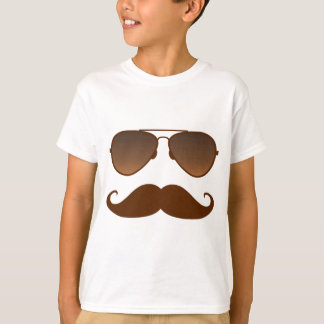 T-shirt Moustache de lunettes de soleil
