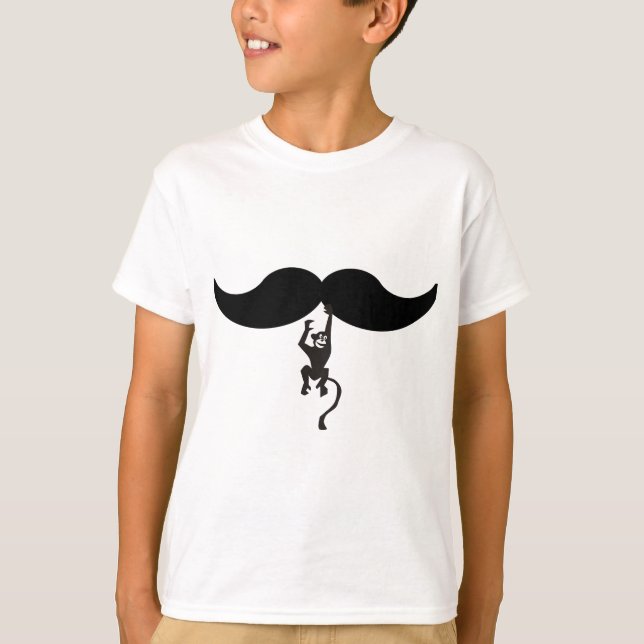 T-shirt moustache de singe (Devant)
