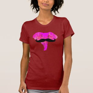 T-SHIRT MOUSTACHE D'ÉLÉPHANT ROSE