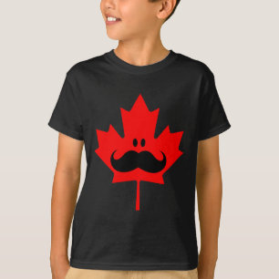 T-shirt Moustache du Canada - une moustache sur l'érable