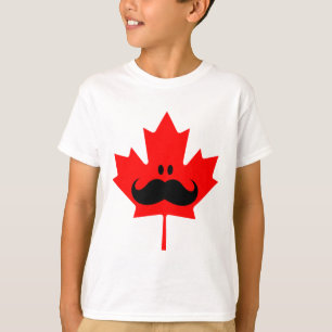 T-shirt Moustache du Canada - une moustache sur l'érable