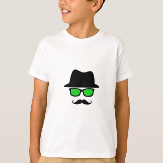 T-shirt Moustache en verre de casquette