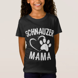 T-Shirt Moustache Mama Gift Dog Lover Apparel Schnauzers M