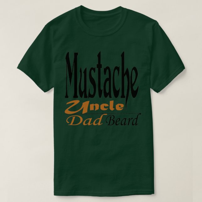 T-shirt Moustache Oncle Papa Beard (Design devant)