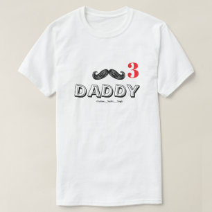 T-shirt moustache personnalisée drôle et cool pour papa et