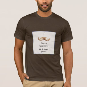 T-shirt Moustache Rayures Crème Bleue Vous Pose Une Questi