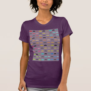T-shirt Moustaches colorées amusantes
